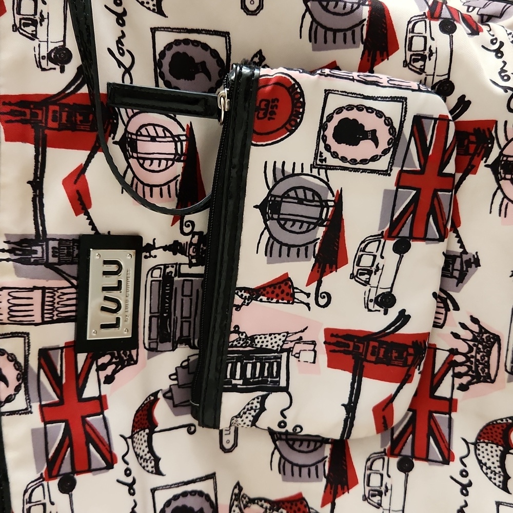 Flash Sale! LuLu Guinness London Purse/ tote with attached mini case - Picture 5 of 14